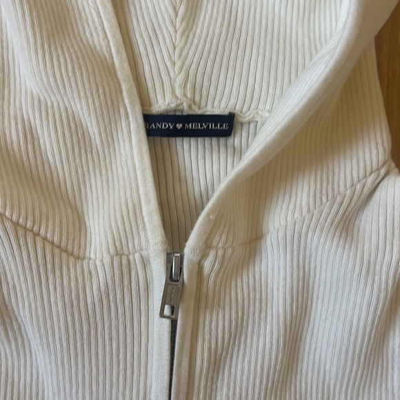 Brandy Melville zip up hoodie sweater - Picture 2 of 2